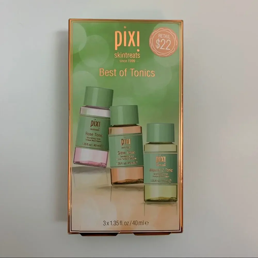 Set of 2 PIXI Best Of Tonics Toners Set Rose Glow Vitamin C New Cruelty Free